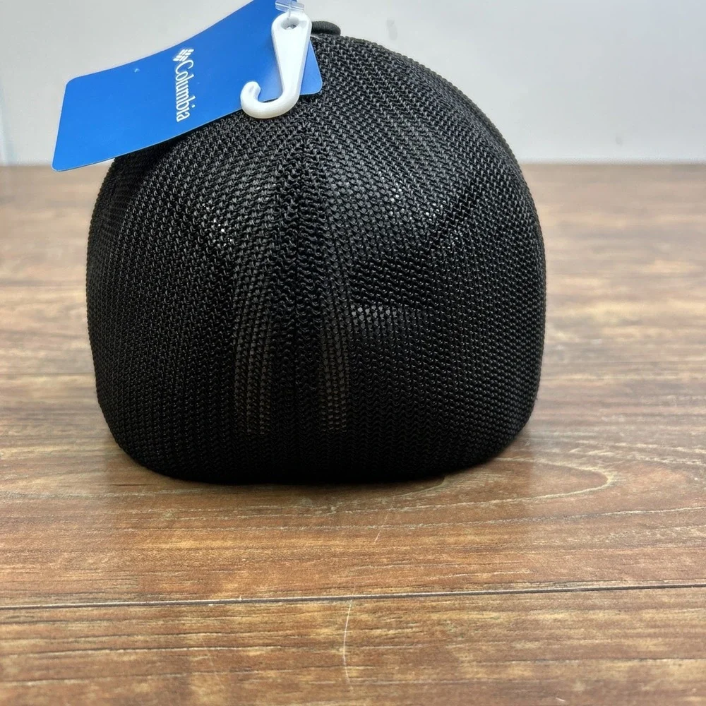 NWT Columbia‎ Rugged Outdoor Tree Flag Mesh Back Trucker Hat Patch USA Black